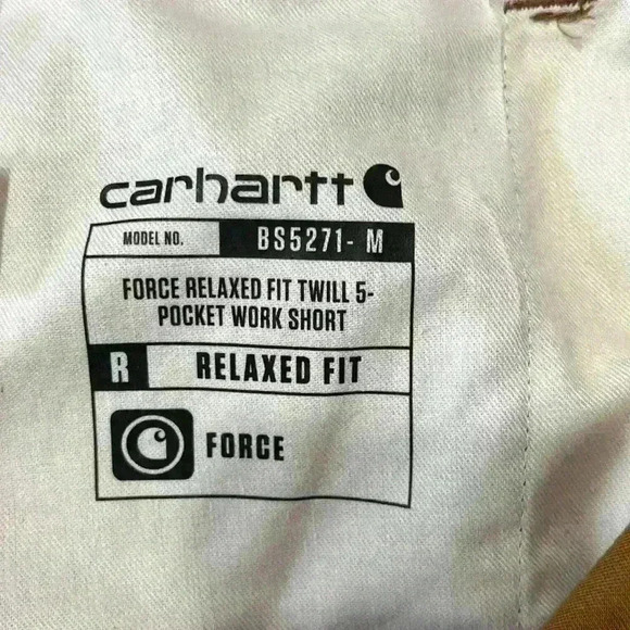 Carhartt Force Relaxed Fit‎ Twill 5 pocket work shorts. Size 42. 9 inch inseam. - Picture 7 of 9